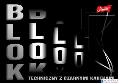 Blok tech czarny kar. A3 10kartek 180gr/m2 UNIPAP Blok tech czarny kar. A3 10kartek 180gr/m2 UNIPAP