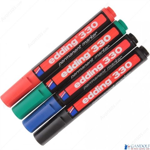 Foliopis 330-2 czerwony EDDING końćowka ścięta Foliopis 330-2 czerwony EDDING końćowka ścięta