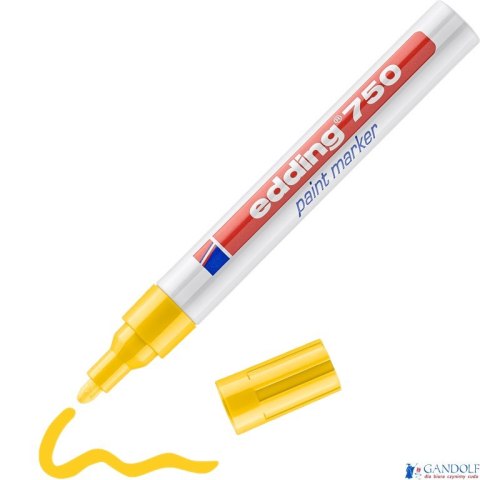 Marker lak.2-4mm 750 żółty EDDING końcówka okrągła Marker lak.2-4mm 750 żółty EDDING końcówka okrągła