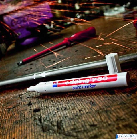 Marker lak.2-4mm 750 żółty EDDING końcówka okrągła Marker lak.2-4mm 750 żółty EDDING końcówka okrągła