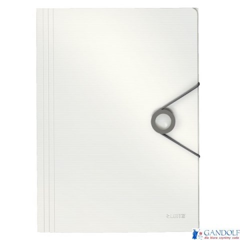 Teczka z gumką PP LEITZ SOLID A4 biała 45631001