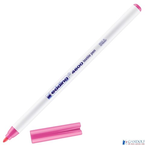 Marker do tkanin okrągła końcówka 1 mm różowy Edding 4600/009/R Marker do tkanin okrągła końcówka 1 mm różowy Edding 4600/009/R