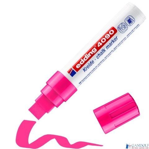 Marker kredowy ścięta końcówka 4 -15 mm różowy fluor. Edding 4090/069/RF Marker kredowy ścięta końcówka 4 -15 mm różowy fluor. Edding 4090/069/RF