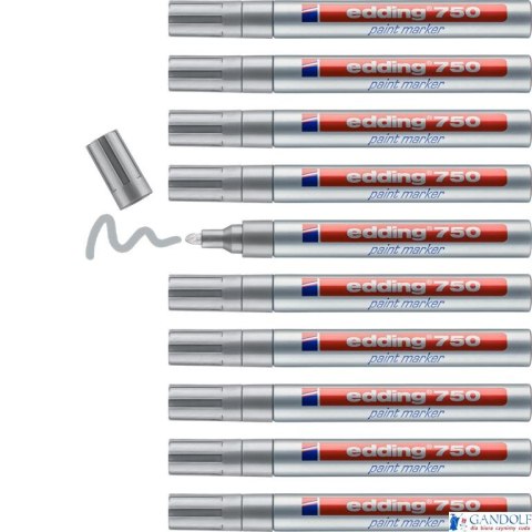 Marker lakierowy 2-4mm 750-54 srebrny końcowka okrągła Marker lakierowy 2-4mm 750-54 srebrny końcowka okrągła