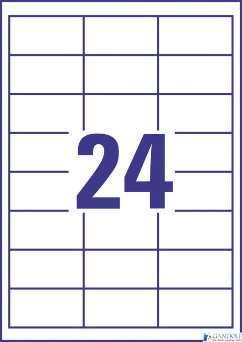 Etykiety uniwersalne 3658 64,6 x 33,8 100 ark trwałe, Avery Zweckform