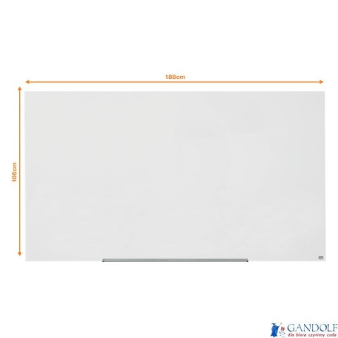 Szklana tablica Nobo Impression Pro 1883x1053mm, lśniąca biel 1905178 Szklana tablica Nobo Impression Pro 1883x1053mm, lśniąca biel 1905178