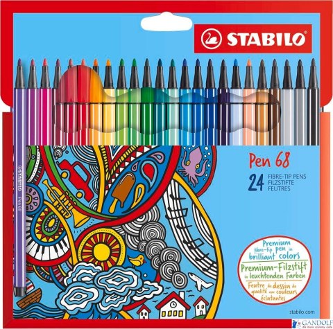 Cienkopis Pen 68 etui kartonowe 24 szt 6824-7 STABILO Cienkopis Pen 68 etui kartonowe 24 szt 6824-7 STABILO