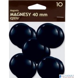 Magnes 40mm GRAND, czarny, 10 szt 130-1700