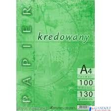 Papier kredowy A4 130g kredowany (100 arkuszy) KRESKA
