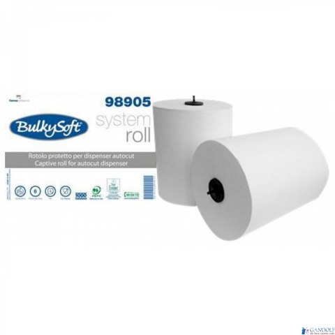 Ręcznik systemowy w roli 200m. (6 rolek) 2w, BulkySoft, 100% celulozy, 98905 Ręcznik systemowy w roli 200m. (6 rolek) 2w, BulkySoft, 100% celulozy, 98905