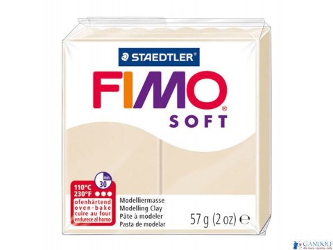 Kostka FIMO soft 57g, piaskowy, masa termoutwardzalna, Staedtler S 8020-70