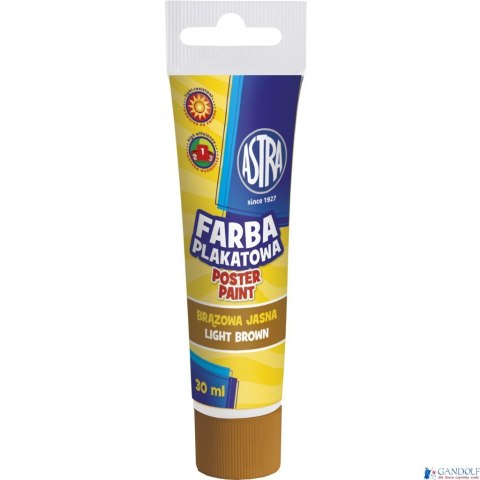 Farba plakatowa Astra tuba 30 ml - brązowa jasna, 83110912 Farba plakatowa Astra tuba 30 ml - brązowa jasna, 83110912
