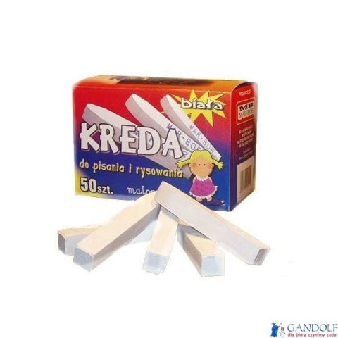 Kreda szkolna biała 50 szt. B4 MAR-BOR Kreda szkolna biała 50 szt. B4 MAR-BOR