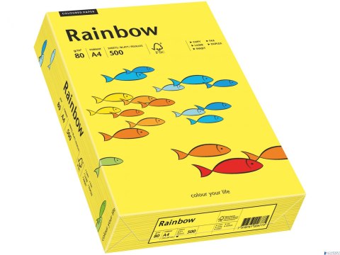 Papier xero A4/160g R14 żółty/ słoneczny 88042327 RAINBOW Papier xero A4/160g R14 żółty/ słoneczny 88042327 RAINBOW
