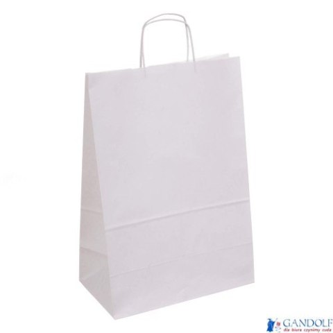 Torba papierowa ECOBAG 305x170x425mm biała 100g ekologiczna