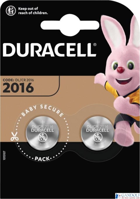 Bateria litowa DL 2016 B2 (2) DURACELL Bateria litowa DL 2016 B2 (2) DURACELL