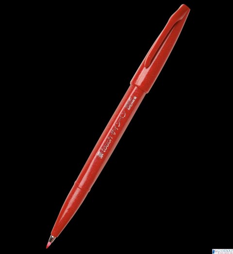 Pisak pędzelkowy do kaligrafii czerwony SES15-B PENTEL