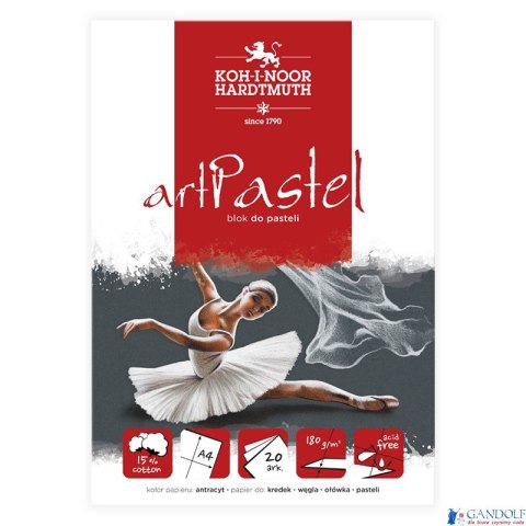 Blok do pasteli ARTPASTEL ANTRACYT A4 20 ark. 180 g KIN Blok do pasteli ARTPASTEL ANTRACYT A4 20 ark. 180 g KIN