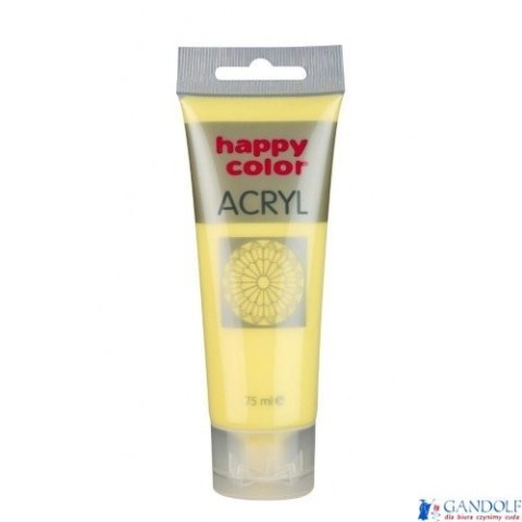 Farba akrylowa 75ml, żółty pastelowy, Happy Color HA 7370 0075-105