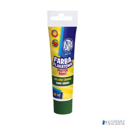 Farba plakatowa Astra tuba 30 ml - ciemna zieleń, 83110906