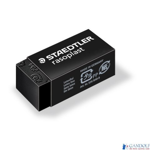 Gumka Rasoplast, 33x16x13 mm, czarna, Staedtler S 526 B40-9