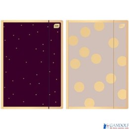 Teczka A4+ z gumką SATIN GOLD INTRDRUK