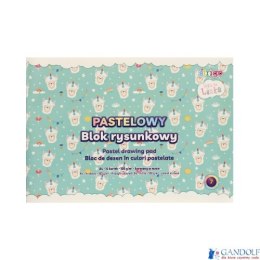 Blok rysunkowy A4 14k 100g pastelowy LENKA STRIGO SPA037