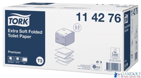 Papier toaletowy w składce ZZ Premium 114276 biały TORK T3 Papier toaletowy w składce ZZ Premium 114276 biały TORK T3