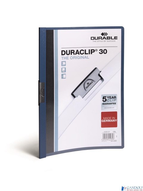 Skoroszyt DURABLE DURACLIP Original 30 granatowy 2200-07 Skoroszyt DURABLE DURACLIP Original 30 granatowy 2200-07