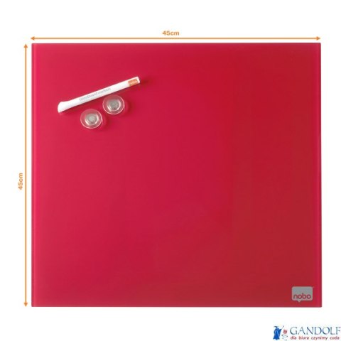 Tablica szklana NOBO Diamond Glass czerwona 450x450 1903955 Tablica szklana NOBO Diamond Glass czerwona 450x450 1903955