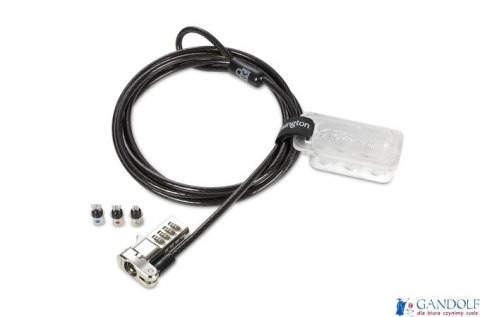 Blokada z zamkiem szyfrowym Kensington Universal 3 w 1 z opcją resetowania kodu K62316WW Blokada z zamkiem szyfrowym Kensington Universal 3 w 1 z opcją resetowania kodu K62316WW