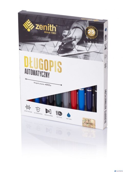 Długopis automatyczny Zenith 7 - box 10 sztuk, mix kolorów, 4071000 Długopis automatyczny Zenith 7 - box 10 sztuk, mix kolorów, 4071000