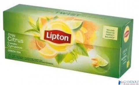 Herbata LIPTON GREEN TEA CITRUS 20 torebek zielona Herbata LIPTON GREEN TEA CITRUS 20 torebek zielona