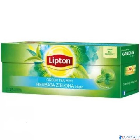 Herbata LIPTON GREEN TEA MINT 20 torebek zielona z nutą mięty Herbata LIPTON GREEN TEA MINT 20 torebek zielona z nutą mięty