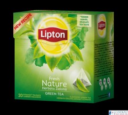 Herbata LIPTON PIRAMID GREEN TEA FRESH NATURE 20t zielona