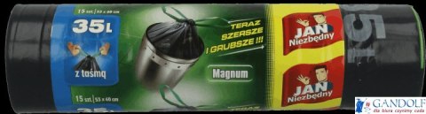 JAN NIEZBĘDNY Worki LD Magnum Flex&St taśma 35l 15 szt. 04324