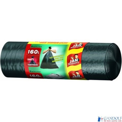 JAN NIEZBĘDNY Worki LD czarne 160l 20 szt. 24787 JAN NIEZBĘDNY Worki LD czarne 160l 20 szt. 24787