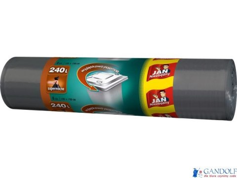 JAN NIEZBĘDNY Worki LD czarne 240l 8 szt. 18059 JAN NIEZBĘDNY Worki LD czarne 240l 8 szt. 18059