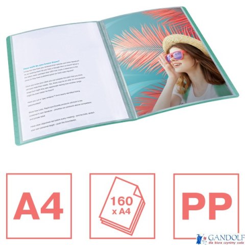 Album ofertowy Esselte ColourBreeze, z 80 koszulkami, zielony 626238 Esselte Album ofertowy Esselte ColourBreeze, z 80 koszulkami, zielony 626238 Esselte