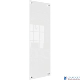 Mała podłużna szklana tablica suchościeralna Nobo Home 300x900mm, biała 1915604