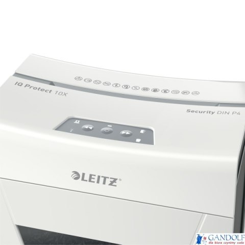 Niszczarka Leitz IQ Protect 10, P4, 10 kartek, 18 l kosz 80920000