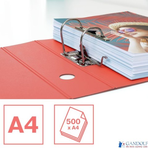 Segregator Esselte ColourBreeze, z polyfoamu A4, 82 mm, koralowy 628427