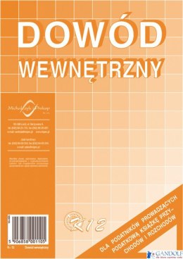 Dowód wewnętrzny dla podatników prowadzących podatkową k.p.i.r.K-12 Michalczyk i Prokop