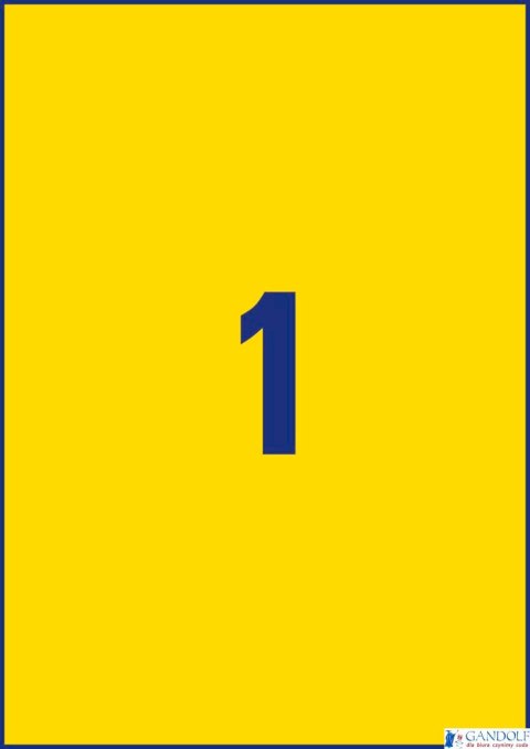 Etykiety żółte 3473 210 x 297 100 ark. trwałe Avery Zweckform