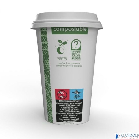 Kubki papierowe Green Leaf 450 ml op 50 szt. LV-16-GR Kubki papierowe Green Leaf 450 ml op 50 szt. LV-16-GR