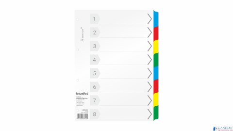 Przekładki laminowane A4 - 8 TRY-02-04 Biurfol TRY-02-04