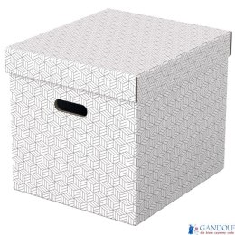 Pudełka domowe do przechowywania, w kształcie sześciana, 3 sztuki, białe Esselte 628288