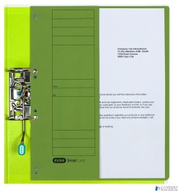 Skoroszyt kartonowy ELBA 1/2 A4, oczkowy, zielony, 100551879