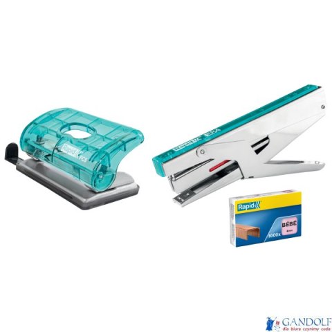 Dziurkacz mini Rapid ColourBreeze FC5, 10 kartek, 5 lat gwarancji, niebieski 5001332 Dziurkacz mini Rapid ColourBreeze FC5, 10 kartek, 5 lat gwarancji, niebieski 5001332
