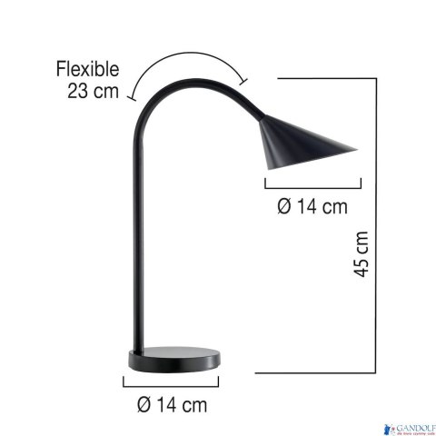 Lampka biurkowa UNILUX SOL LED, czarna, 400077402 Lampka biurkowa UNILUX SOL LED, czarna, 400077402